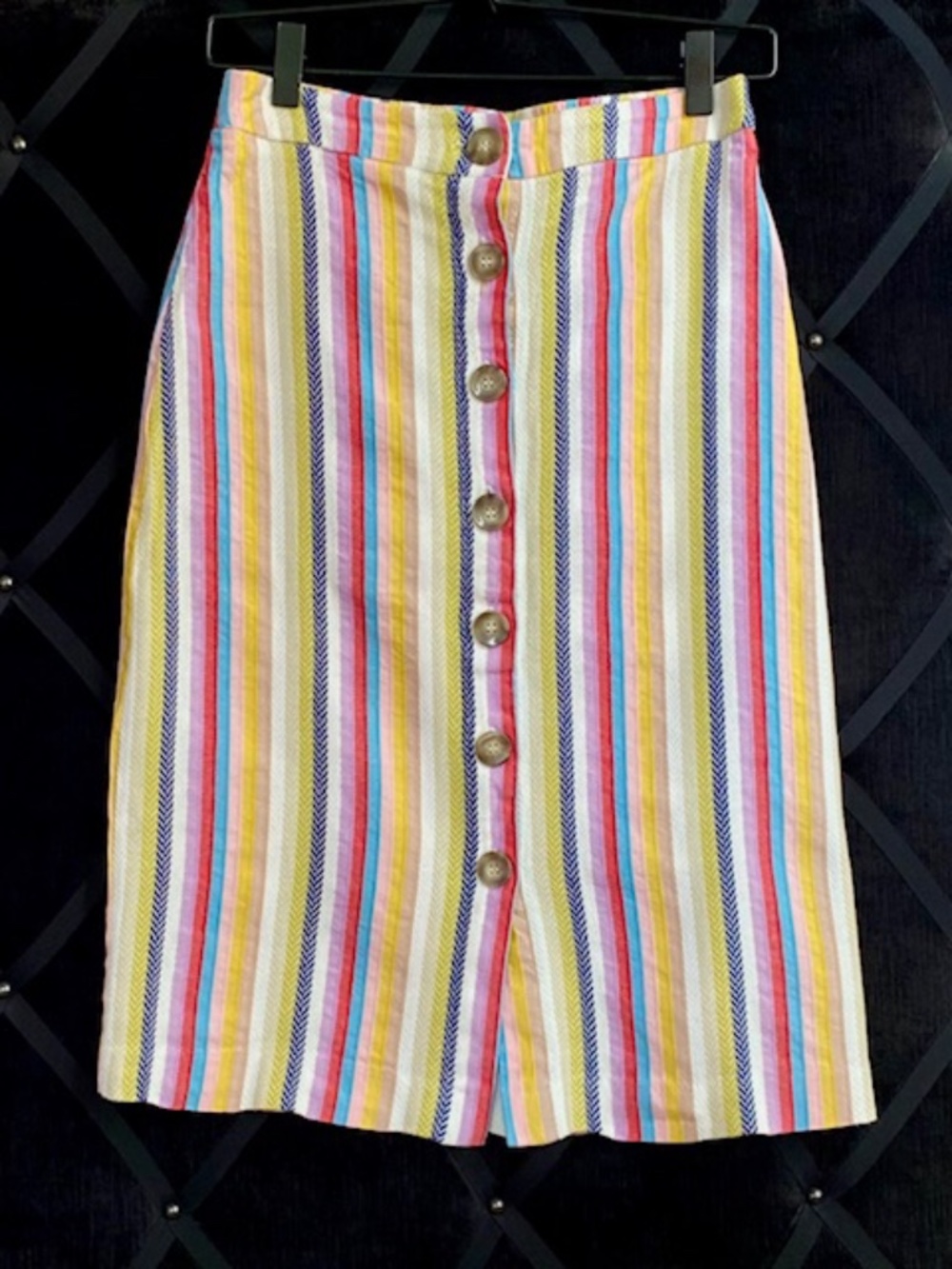 Women's Colorful Striped Skirt by *eci* - Size XS